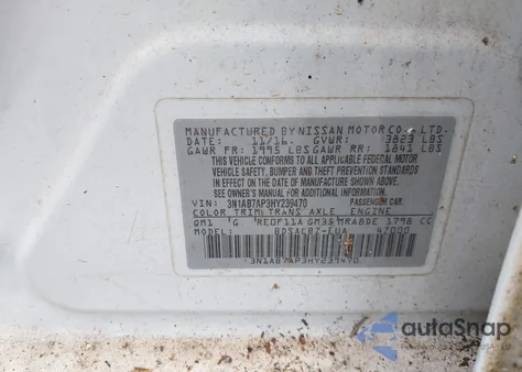 2017 Nissan Sentra S from USA, damaged, VIN 3N1AB7AP3HY239470